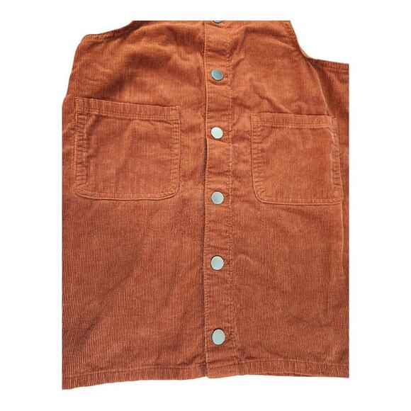 Children's Place Corduroy dress sleeveless skirtall fall rust orange sz 16 - Picture 5 of 9